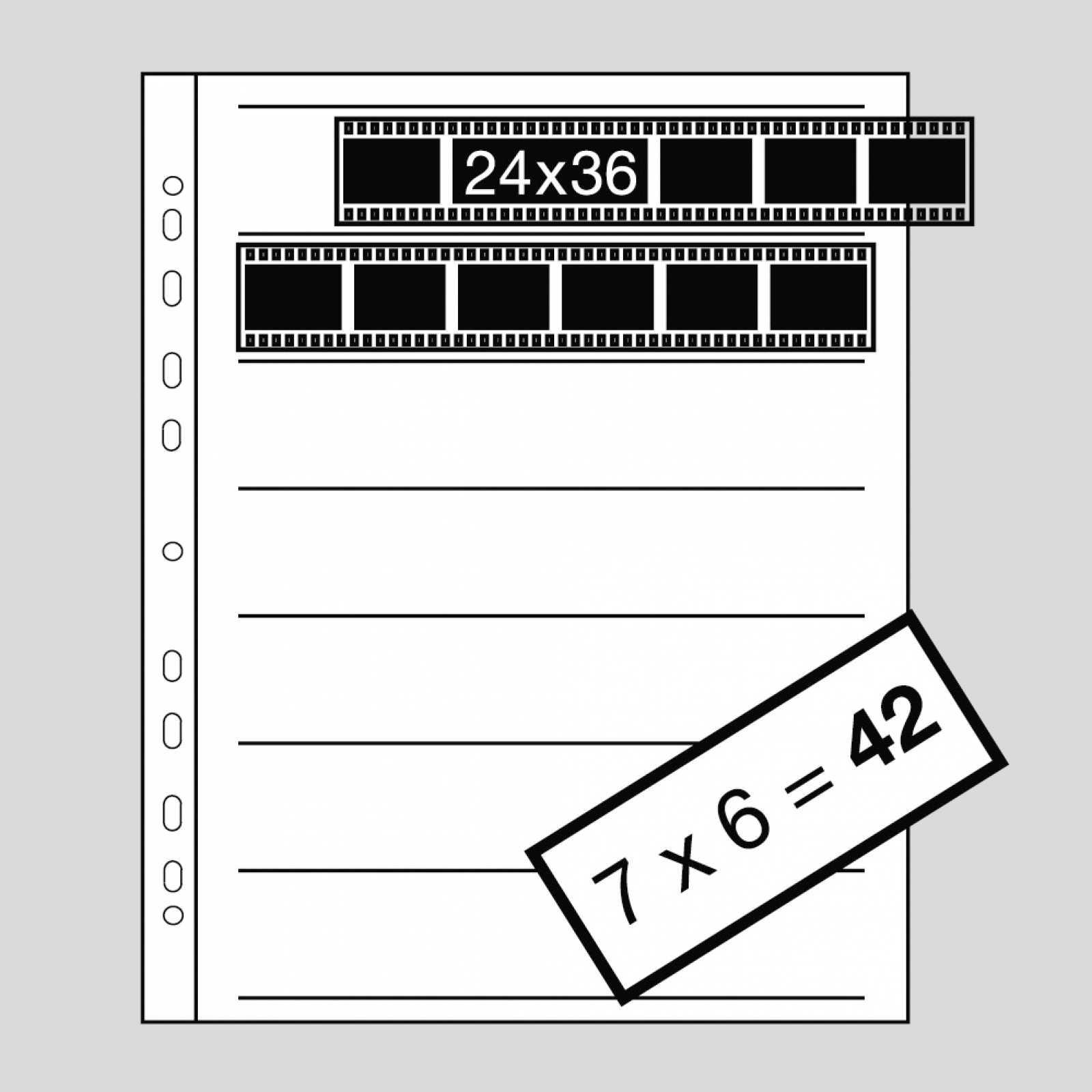 Pergamine en acétate pour format 135, 25 feuilles de 6x7