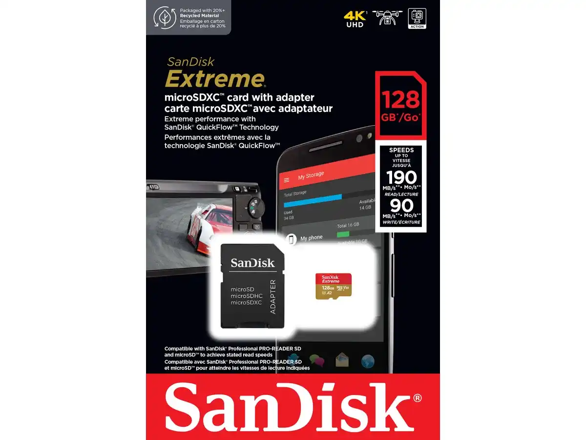 SanDisk Extreme 100MB/s microSDHC 128GB