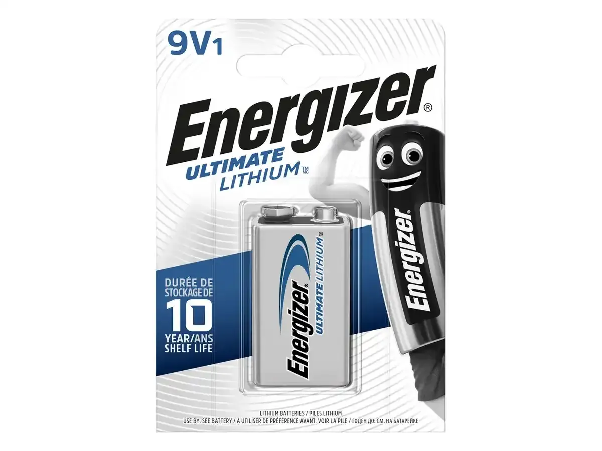 Energizer Ultimate Lithium 9V (6LR61/LA522) BP-1