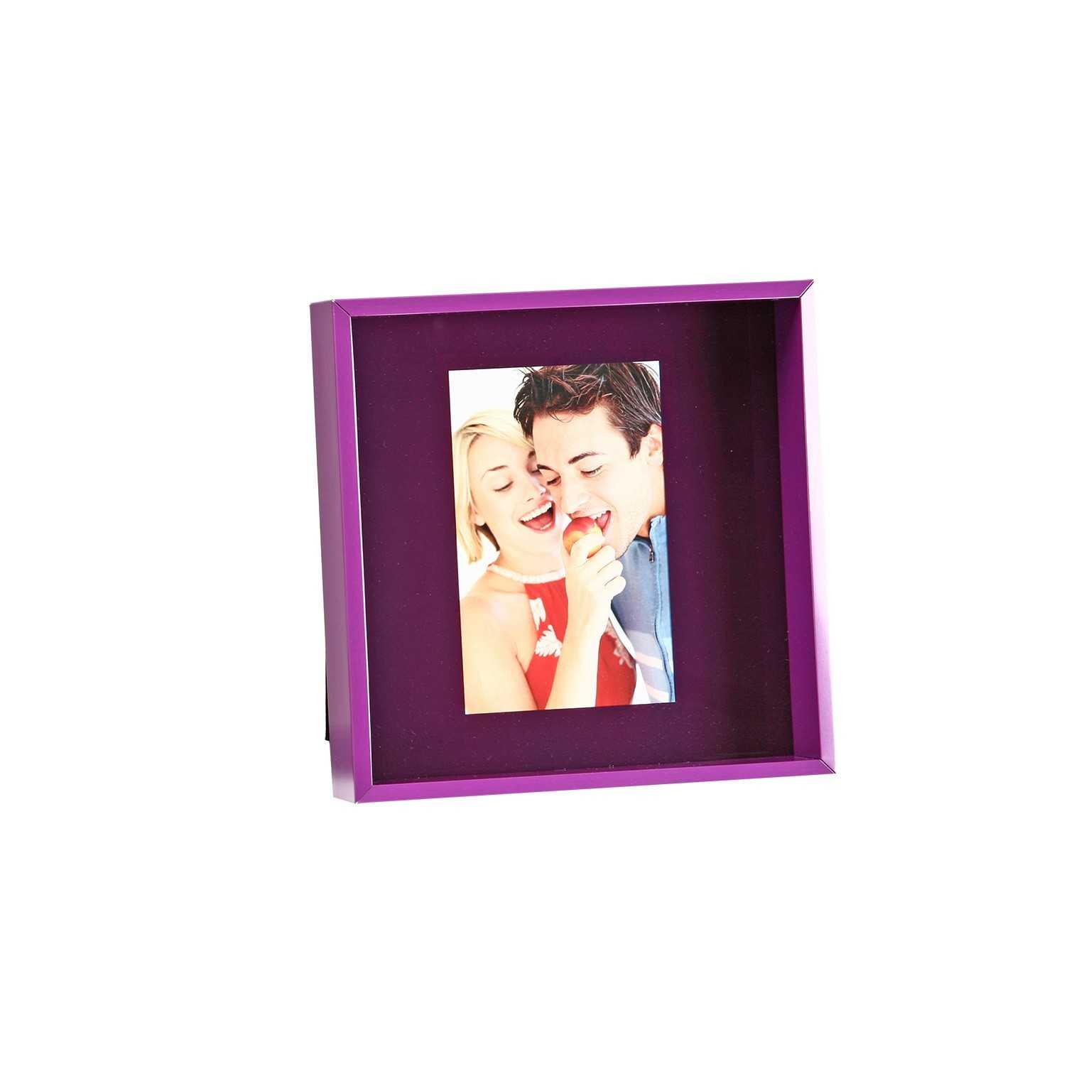 Cadre violet carré, en aluminium