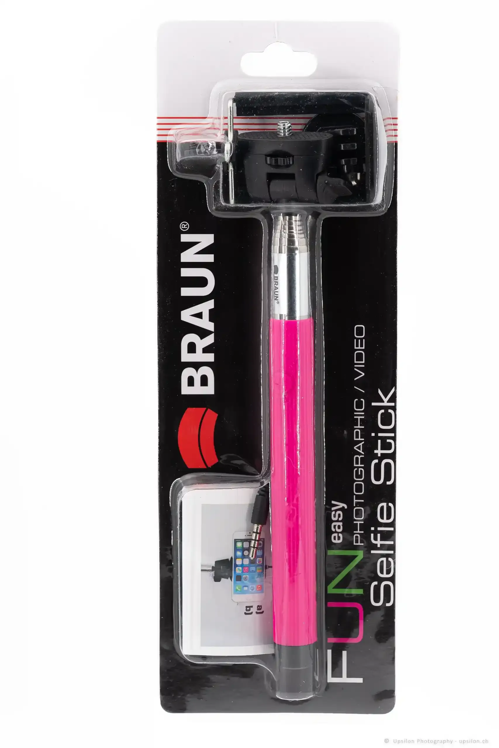 Perche à selfie BRAUN Selfie Fun easy pink