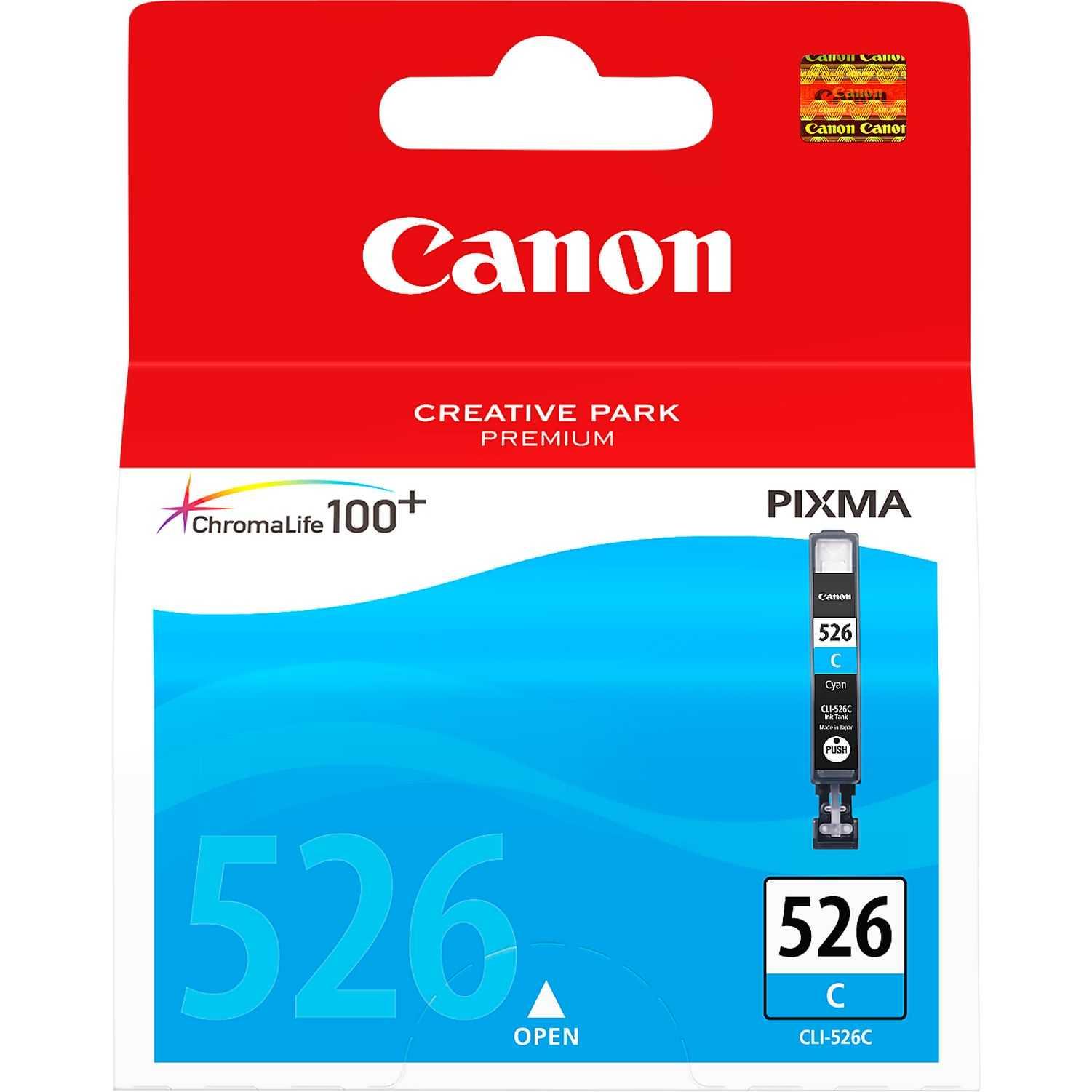 Cartouches d'encre Cyan Canon CLI-526C