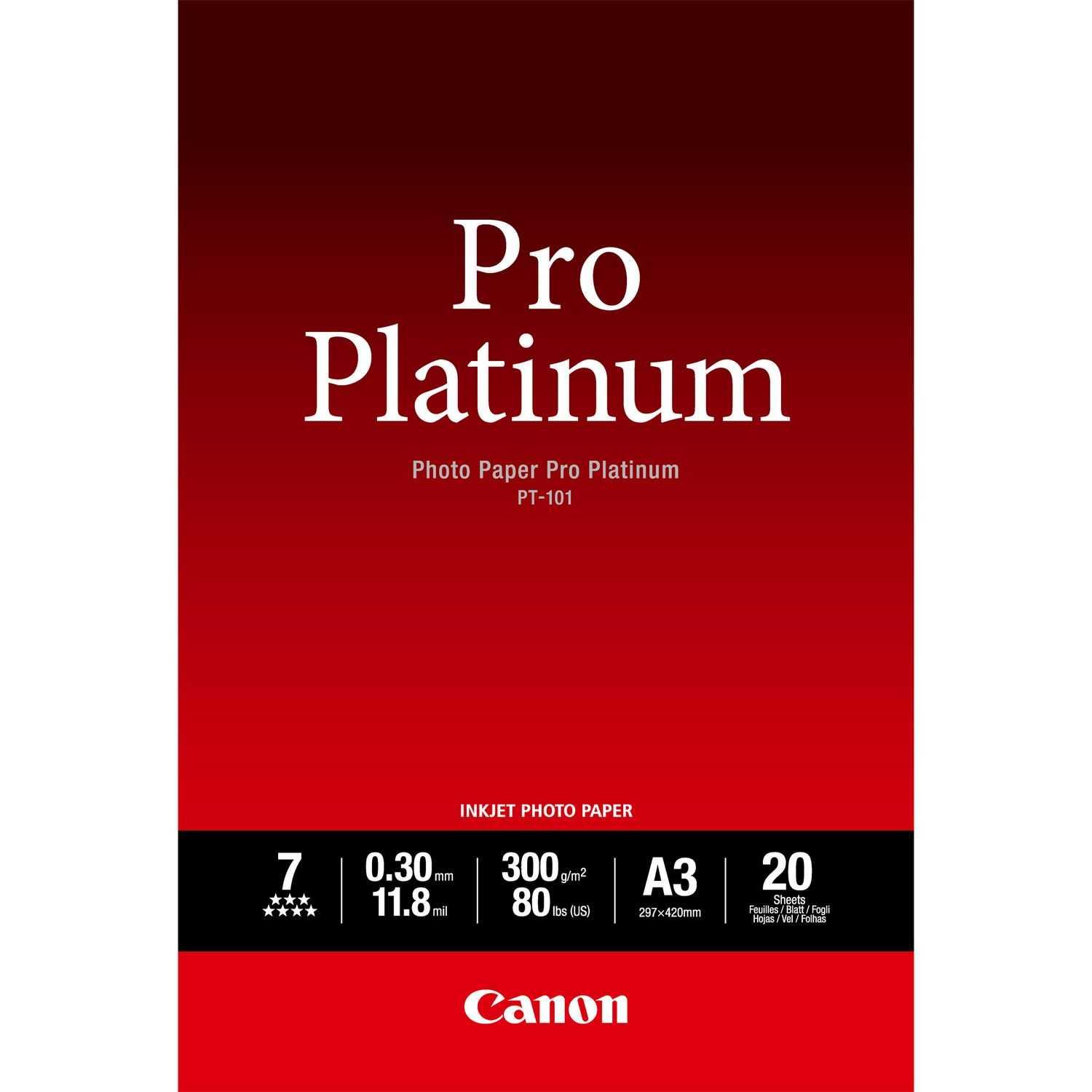Papier photo Canon Pro Platinum A3