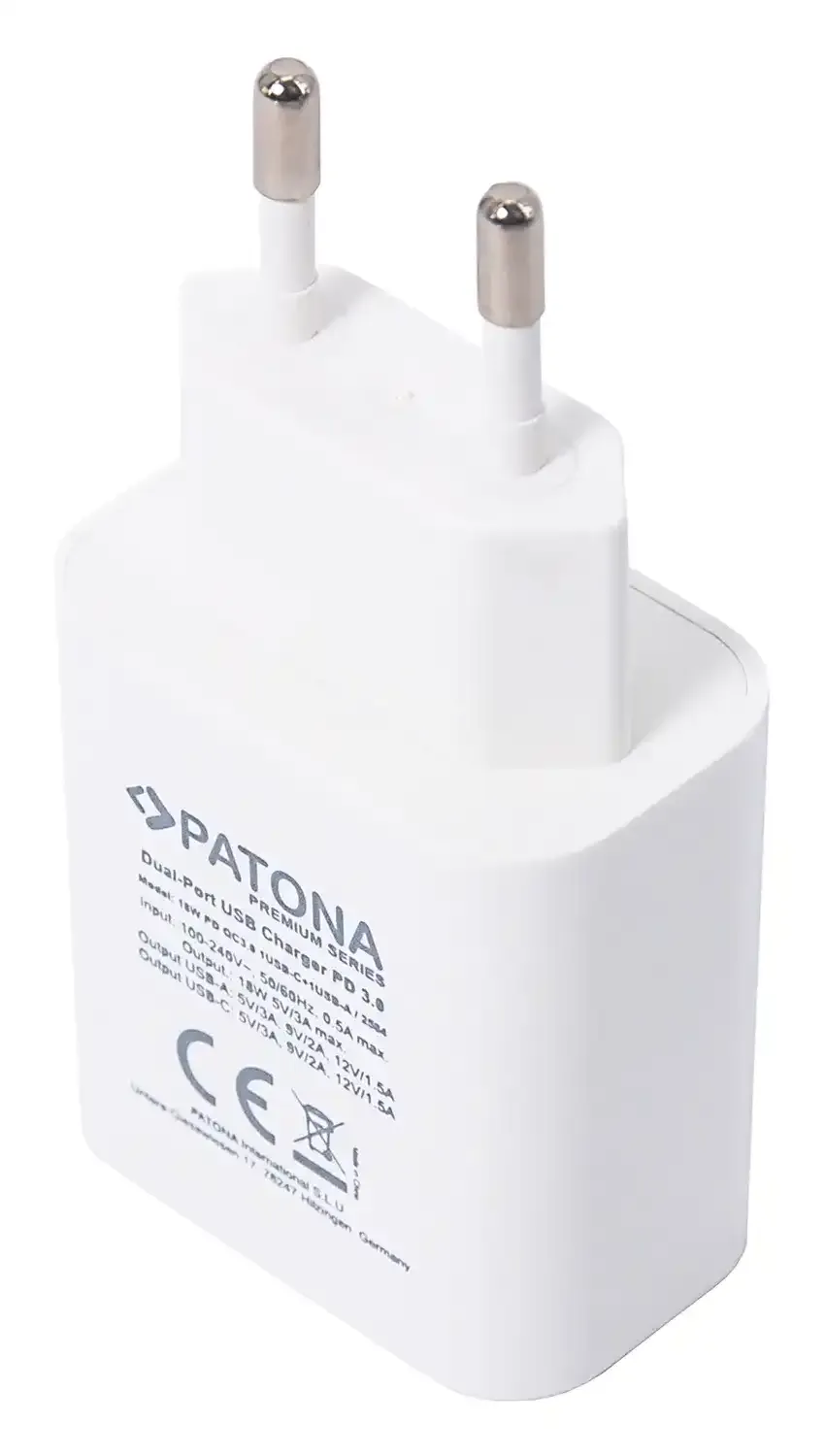 Patona Chargeur USB-C + USB-A 18W