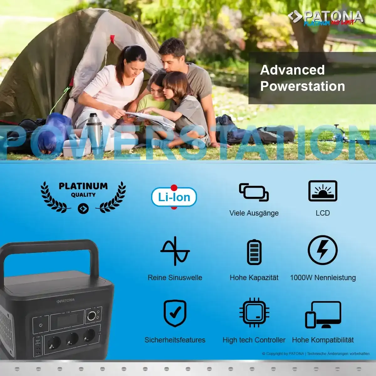 Patona Portable Powerstation 1000 Wh