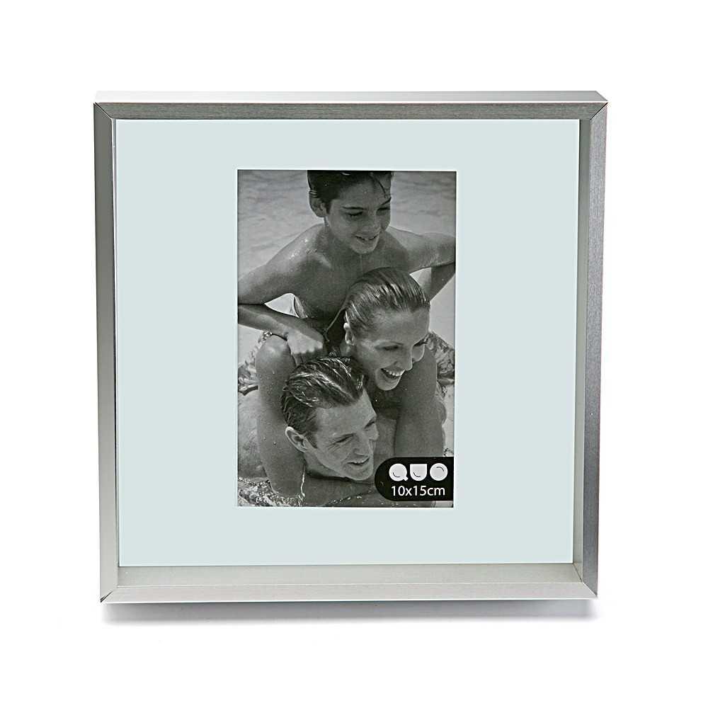 Cadre argenté carré, en aluminium