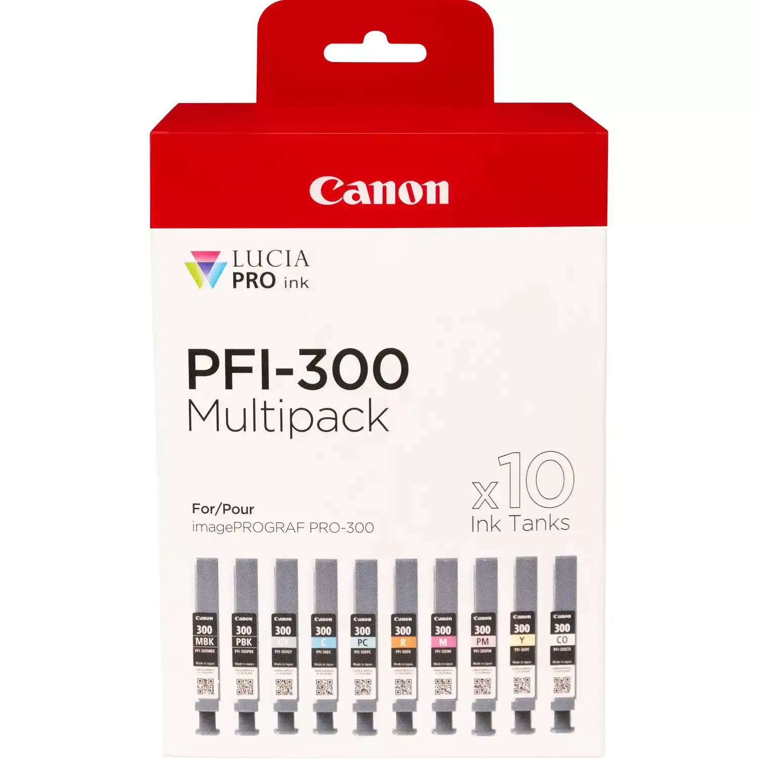 Encres Canon PFI-300 Multipack (set de 10)