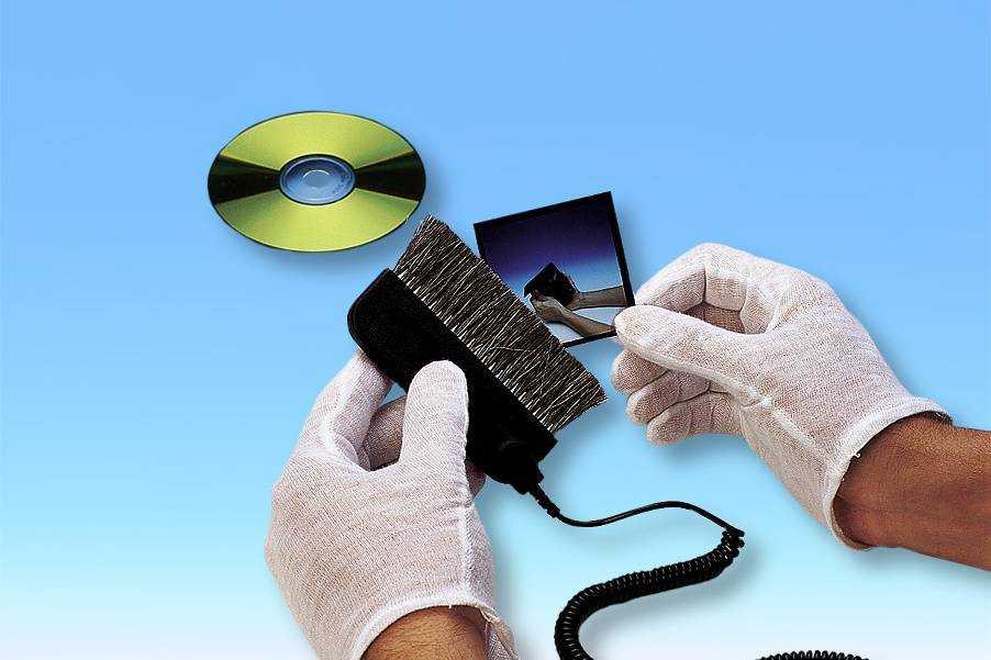 Brosse antistatique pour nettoyage de scanner ou négatifs avec fil de mise à terre