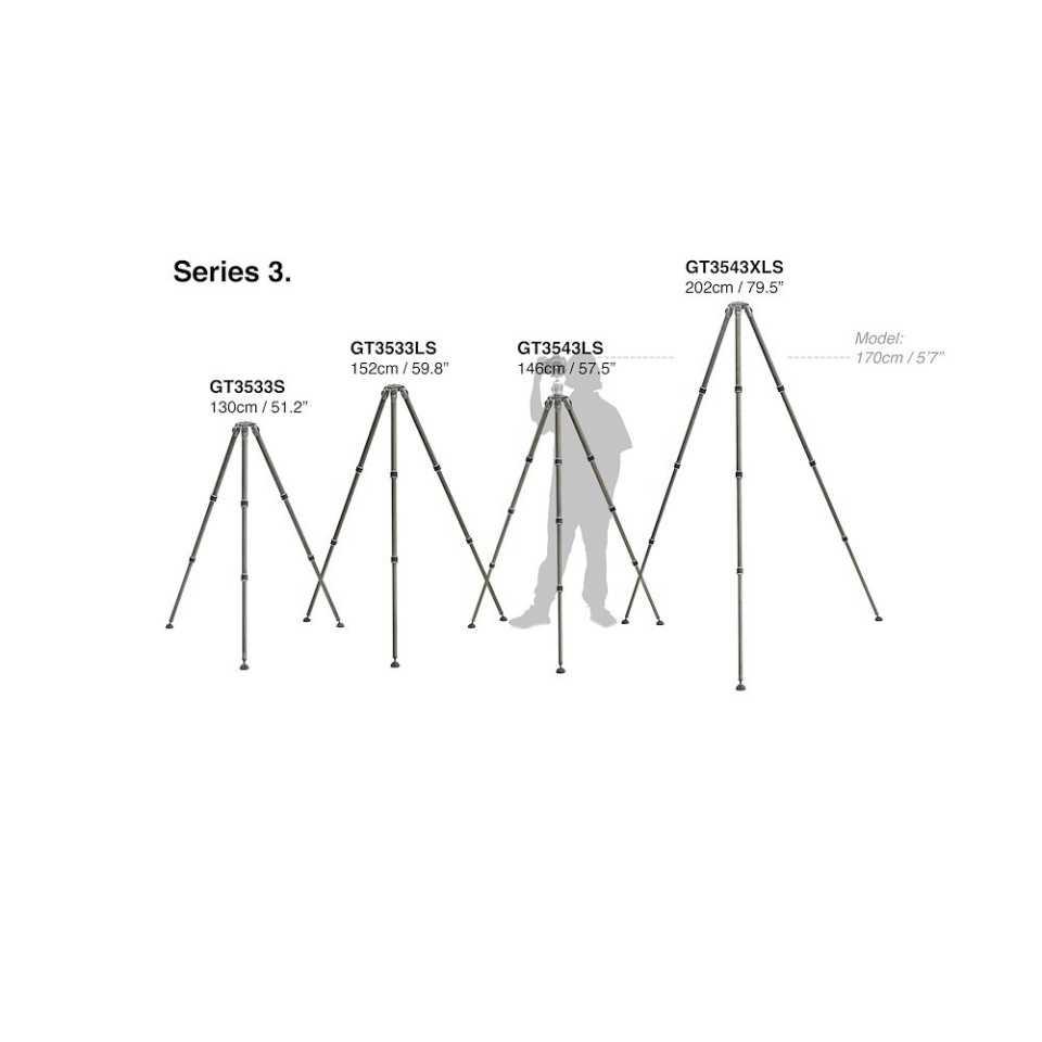 Gitzo Mountaineer, Série 3 long, 4 segments