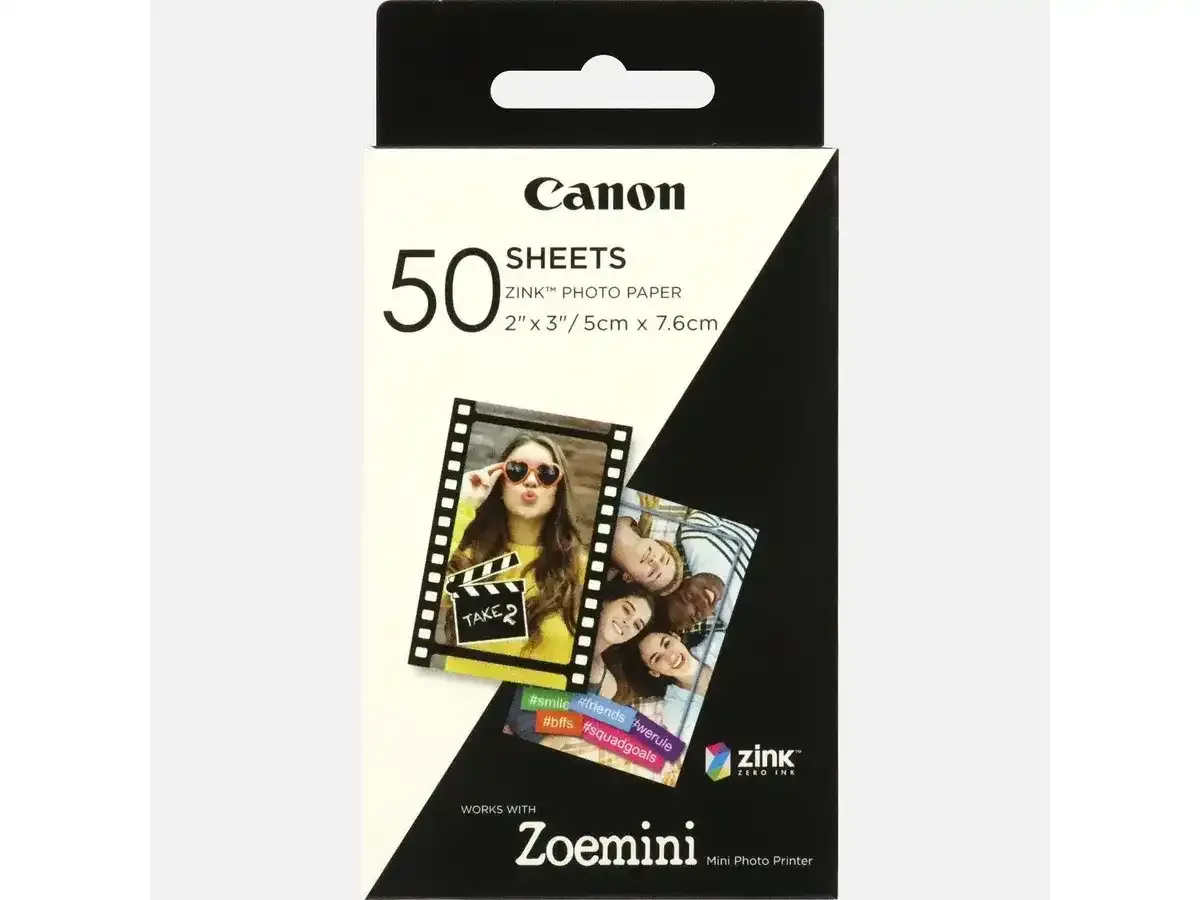 50 feuilles Canon ZINK pour Zoemini 5x7.5cm (2x3″)