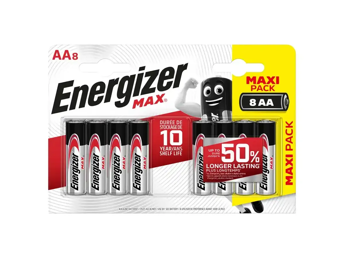 Energizer Max AA (LR6/E91) BP-8