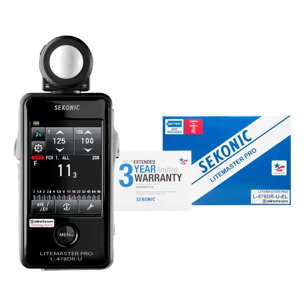 Posemètre Sekonic Litemaster Pro L-478DR-U Elinchrome avec émetteur radio