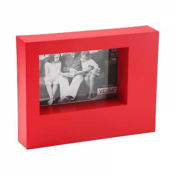 Cadre photo 10x15 cubiste, rouge