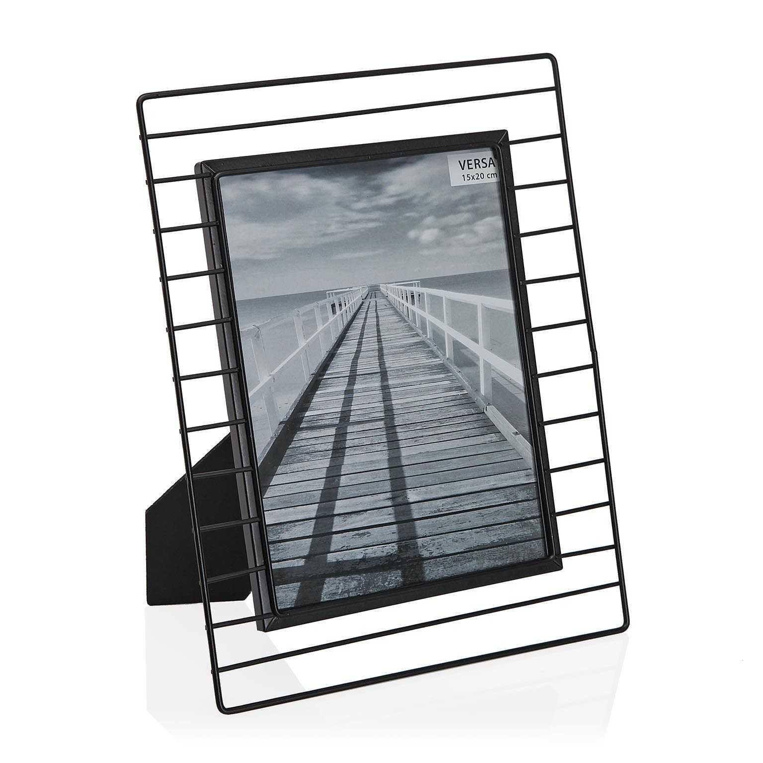 Cadre photo monté sur grille en métal 15x20 cm
