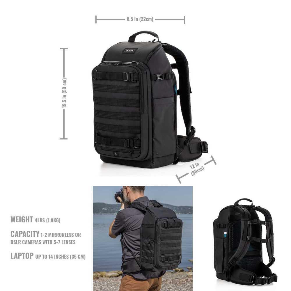 Sac à dos Tenba 20L Black pour matériel photo et drone
