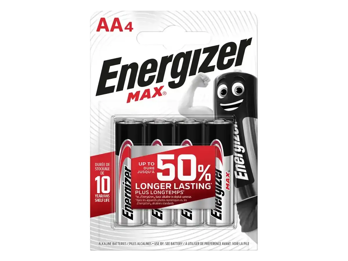 Energizer Max AA (LR6/E91) BP-4