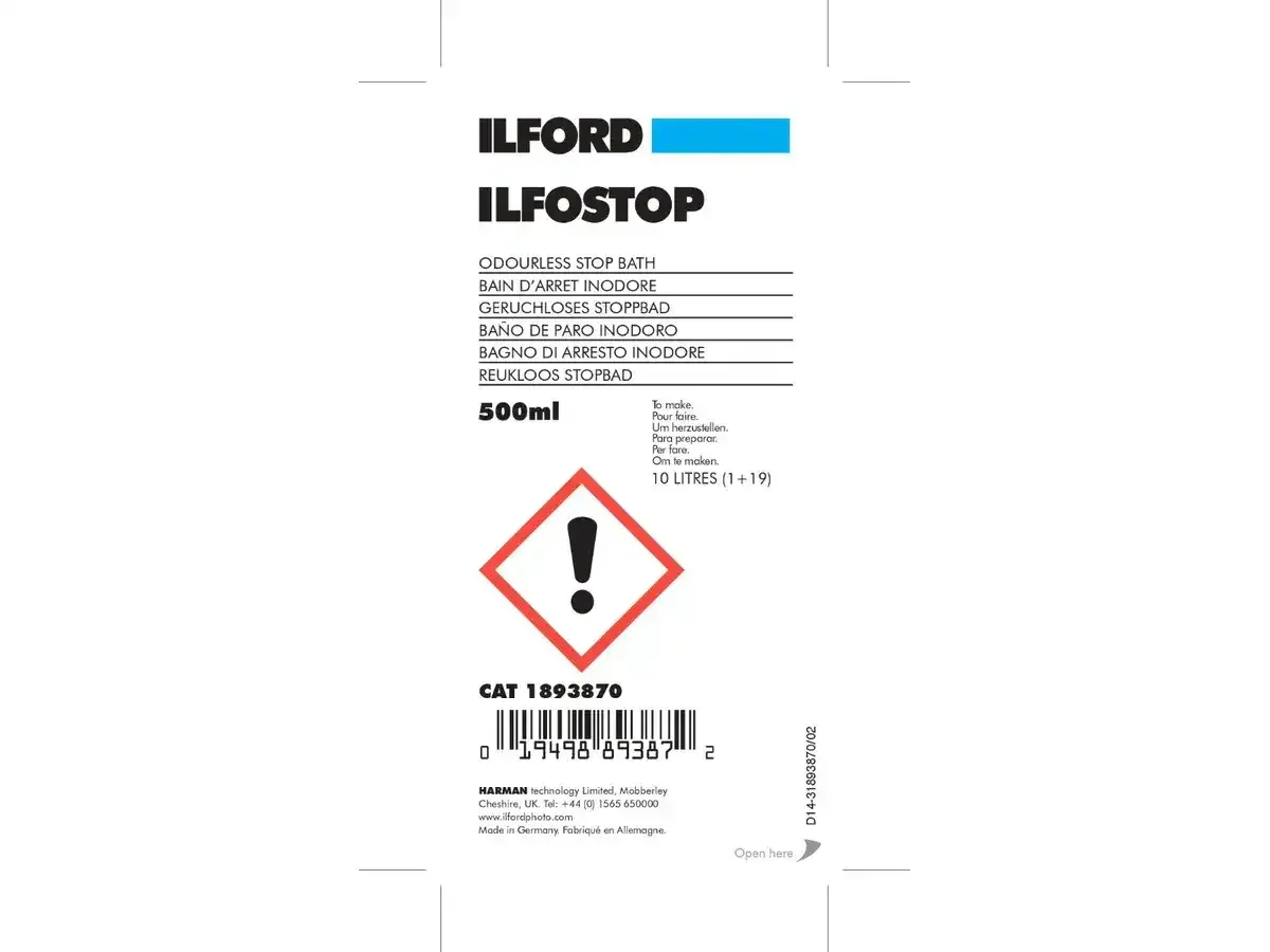 Ilford ILFOSTOP bain d'arrêt 500 ml