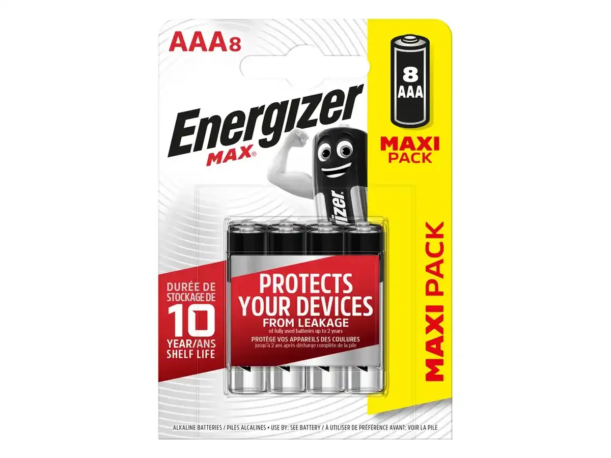 Energizer Max AAA (LR03/E92) BP-8