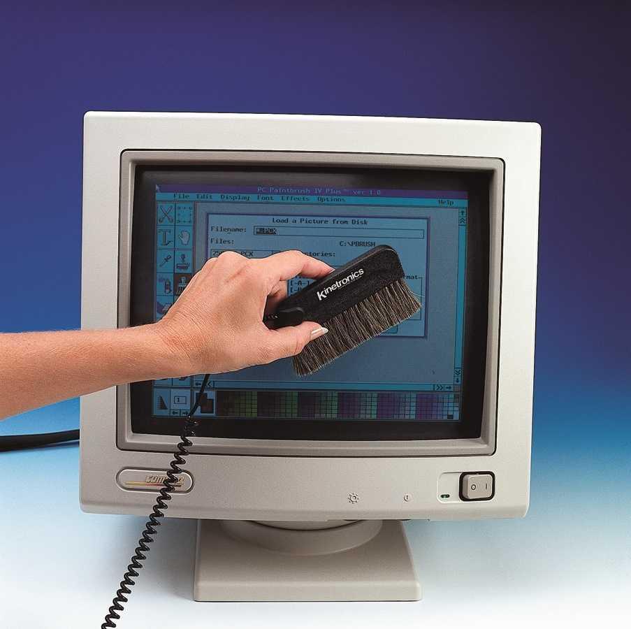 Brosse antistatique pour nettoyage de scanner ou négatifs avec fil de mise à terre