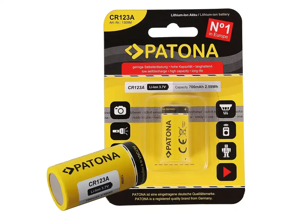 Batterie Li-Ion CR123A rechargeable
